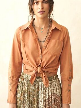 NWOT Free People We The Free Button Down Shirt Size XS